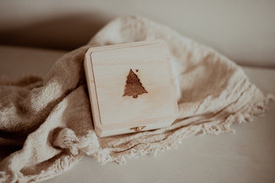 BolleToet - coffret en bois avec boule de Noël et lumières + annonce de grossesse - bébé en route