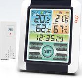 LuxerLiving Hygrometer Weerstation Digitaal Voor Binnen En Buiten Luchtvochtigheidsmeter