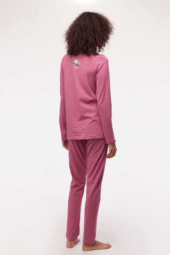 Pyjama Woody filles/femmes - rayé rose - labradoodle - 242-10-PZG-Z/908 - taille 152