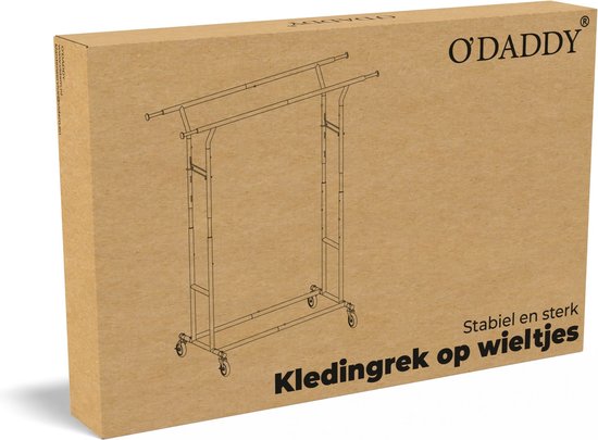 portant à vêtements sur 4 grandes roues - jusqu'à 110 kg très stable - réglable