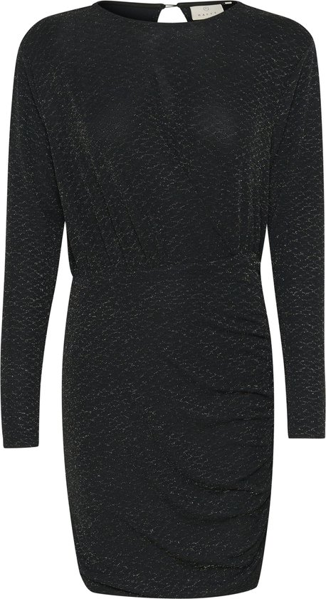Kaffe KAellie Jersey Dames Jurk -Black_Silver Glitter