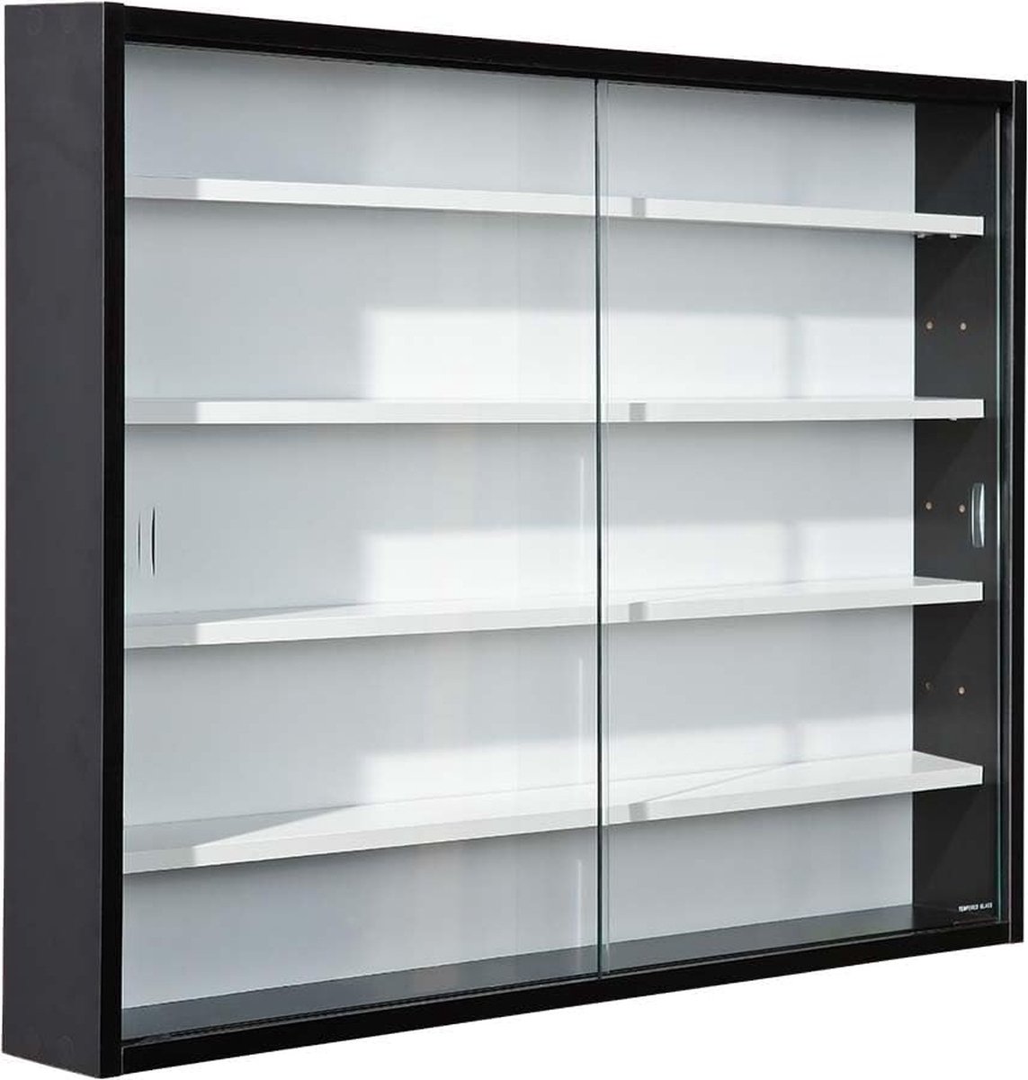Vitrinekastje - Vitrine Box - Vitrinekastje Hangend - Wandvitrine - Zwart