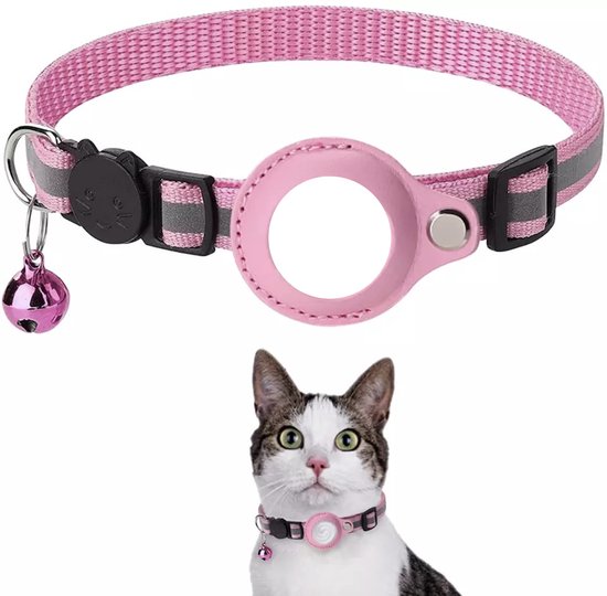 Kattenhalsband met snelsluiting, halsband voor kat met leer, handgemaakt, met bel, gouden bal, Japans design, verstelbaar, 2 stuks