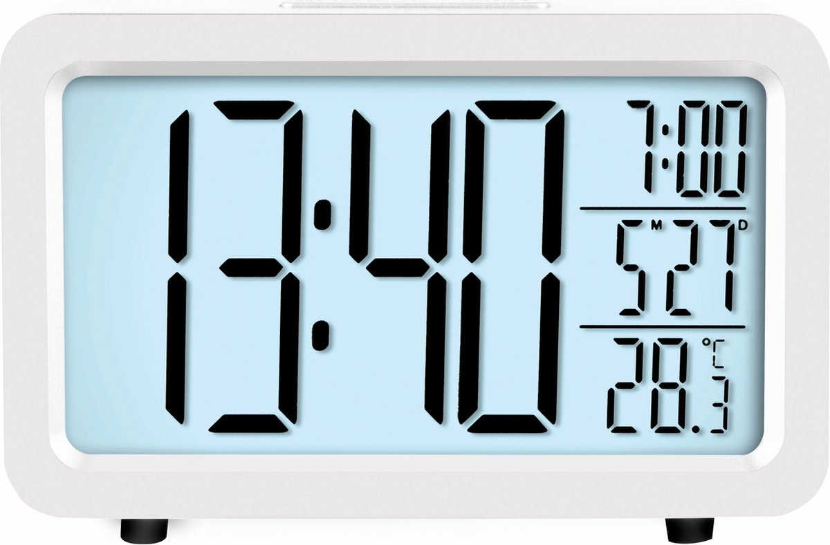 Just a Minute | Wekker| Radio gestuurd| Wit