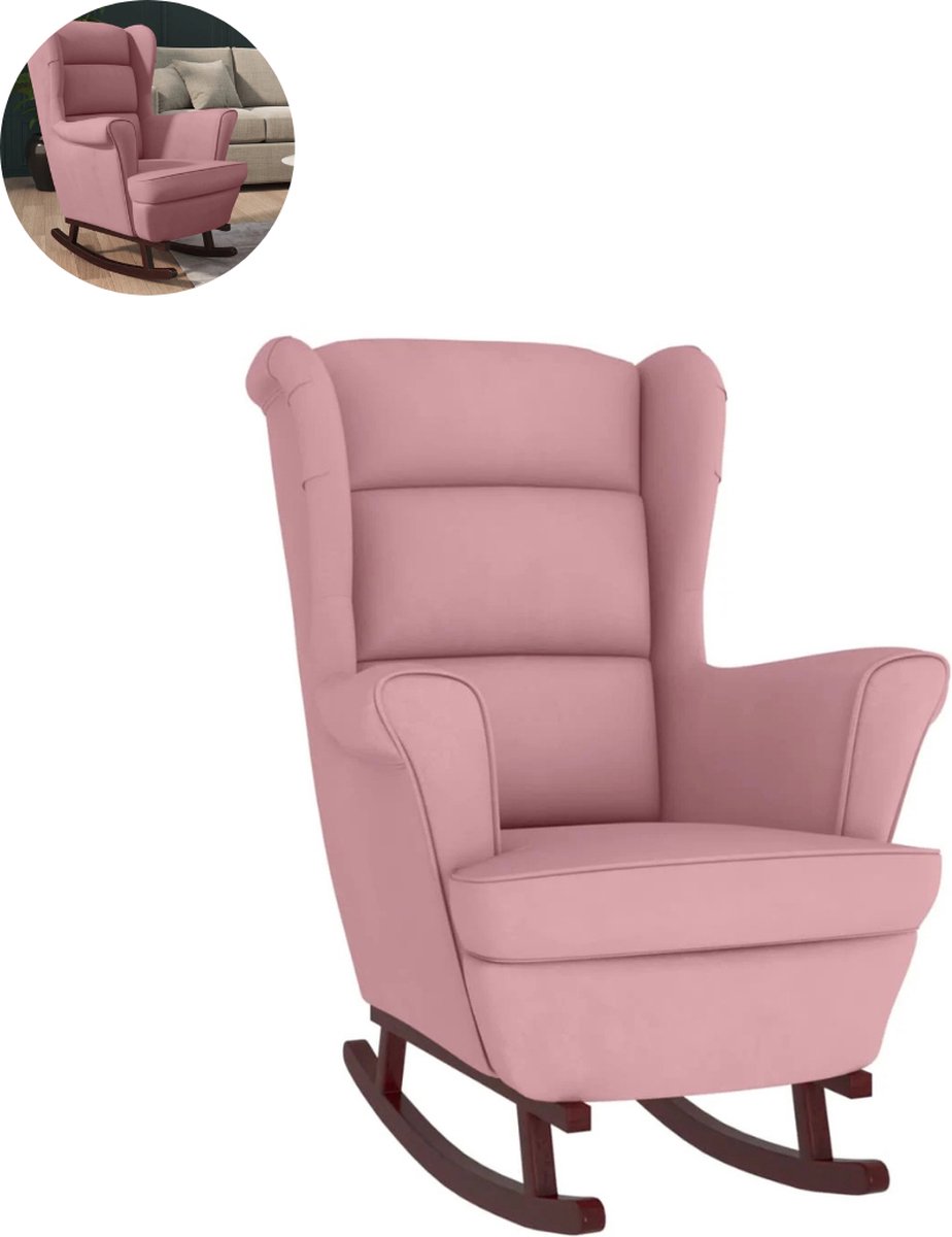 Fauteuil - Relaxzetel - Relaxstoel - Relaxfauteuil - Stoel - Met armleuning - Voor één Persoon - Roze