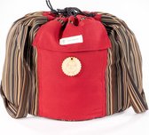 Skiep® Stripe bordeaux Kookstoof Gaarstoof – Energiezuinige Hooikist & Slowcooker zonder Stroom – Gevuld met 100% Schapenwol– Wasbaar - Lokaal Handgemaakt met Sociale Tewerkstelling –Gezond, Energiezuinig & Relaxt Koken – Ook te Gebruiken als Koelbox