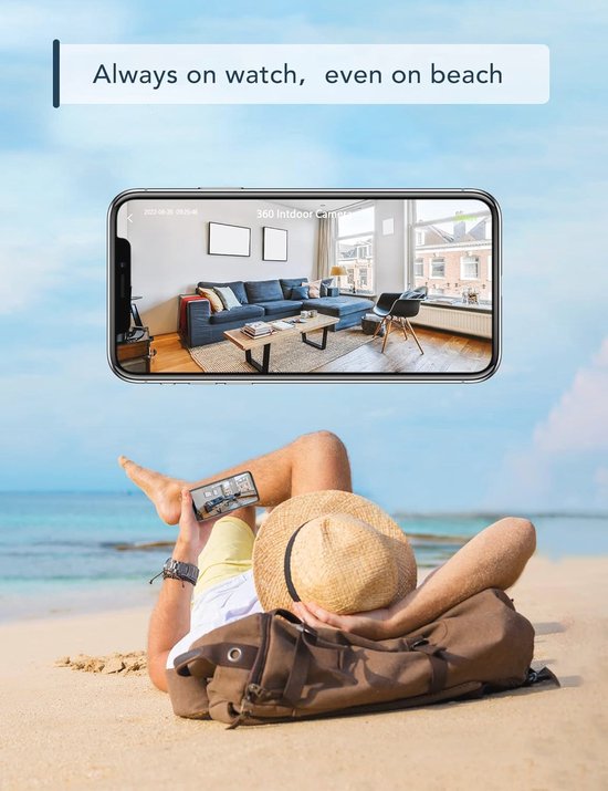 WiFi Bewakingscamera Binnen - 1080P met Nachtzicht, Bewegingsdetectie en 2-Weg Audio — afbeelding 3