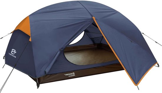 Bessport Camping tent for 2-3 people, 4 seasons, waterproof, easy to assemble, ventilation with double doors, backpack tent, ideal for camping and outdoor activities