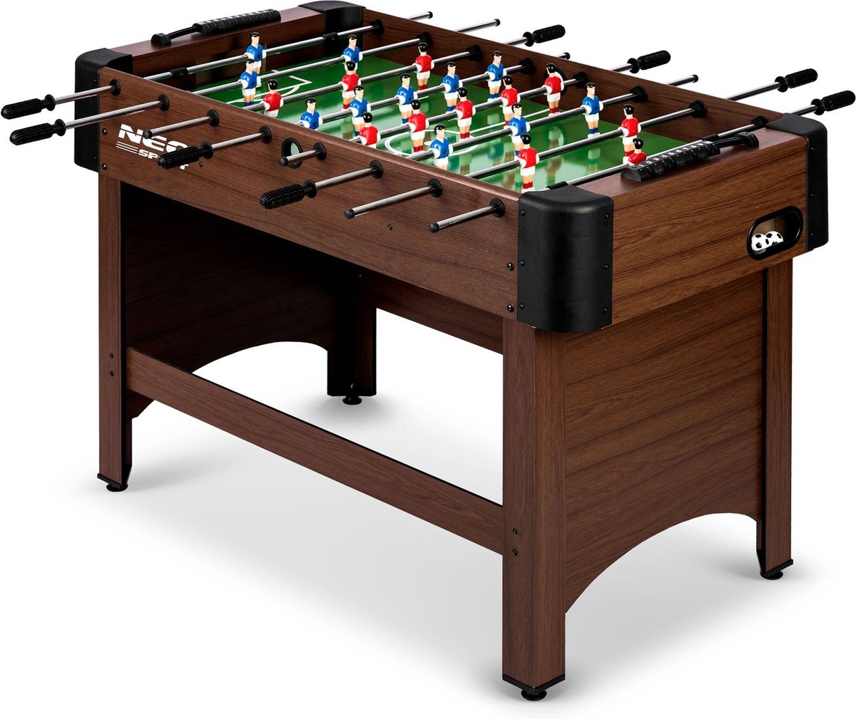 Neosport tafelvoetbaltafel - 118x61x79 cm - NS-804 donkerbruin