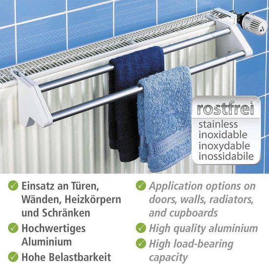 AKTIVE Multifunctionele strandwagen, afmetingen 40 x 40 x 75/100 cm, uittrekbaar, van aluminium, met elastisch koord voor extra bevestiging, belastbaar tot 70 kg, transportwagen (62458