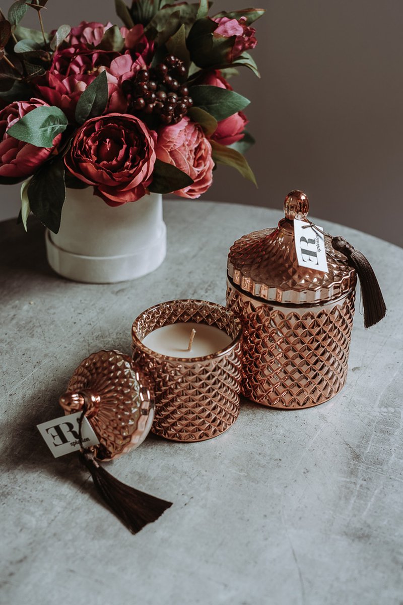 Geurkaars L Roze Goud 230 ml - Inspired by Black Opium