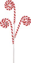 Clayre & Eef Décoration de Noël Canne en sucre d'orge 66 cm Rouge Plastique