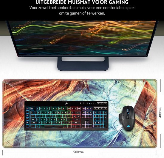 StayPowered XXL Muismat - Verbeter je game-ervaring moeiteloos - Extra Groot 900x400