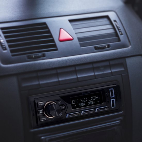 Caliber 1 DIN autoradio met bluetooth - Retro Chroom Design