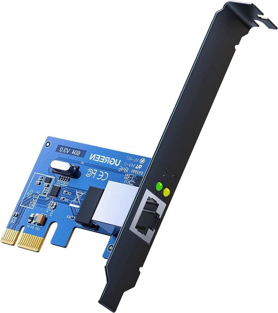 Foto: Netwerkkaart gigabit ethernet lan kaart 10 100 1000 mbps pcie adapter windows10 vista xp win8 en win 7 snelle pci express connectiviteit