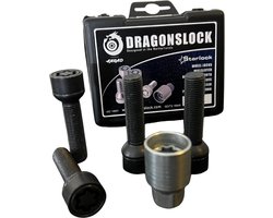 Velgenslot - Wielslot geschikt voor de Mercedes Sprinter 2007 tot en met 2017 zwart - Merk Dragonslock - Verzinkt - Zwart Gecoat