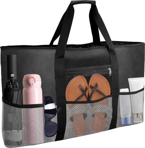 Sac à dos imperméable pour tout-petits - Sac à rayures pour enfants d'âge préscolaire - Sac de plage de voyage scolaire avec fermeture éclair XL