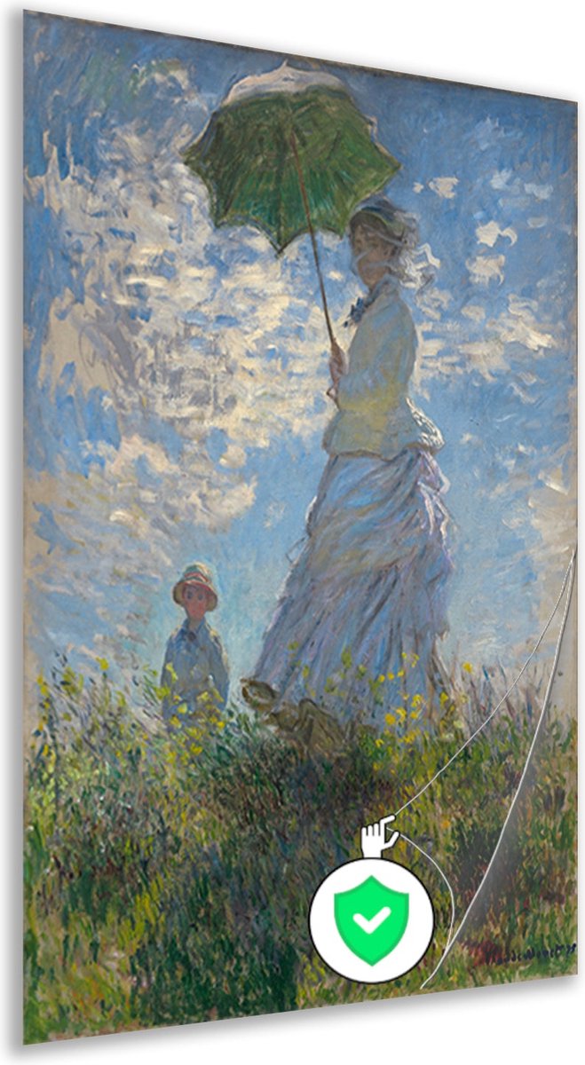 Vrouw met een parasol - Claude Monet poster - Parasol posters - Poster Object - Wanddecora