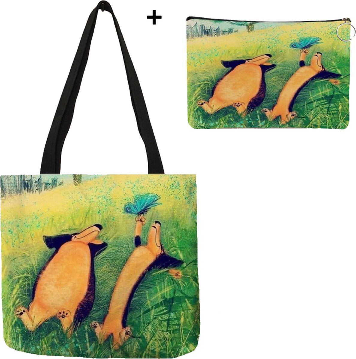 Giantree Sleutelhanger teckel leer met schattige teckel hanger - cadeau voor favoriete mensen - Voor vrouwen, mannen, kinderen, donkerbruin, één maat