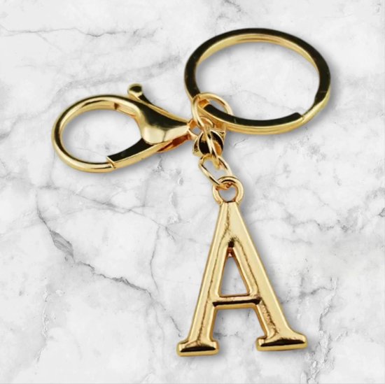 LILIE&WHITE Gouden Letter Sleutelhanger Sleutelring voor Vrouwen