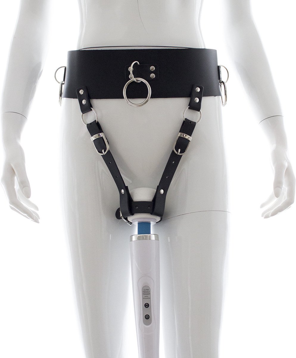 Goedkoopste vscnovelty® - Kuisheidsgordel voor Vrouwen - Riem - BDSM - Female Chastity Belt - gordel voor wand vibrator