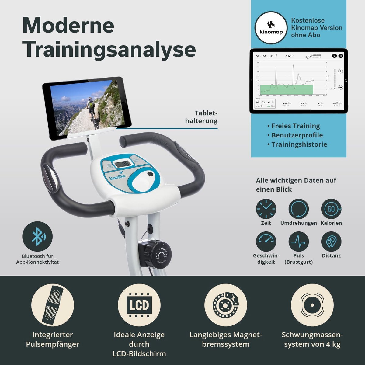 Skandika Foldaway X-1000 Plus Hometrainer Fiets - afbeelding 2