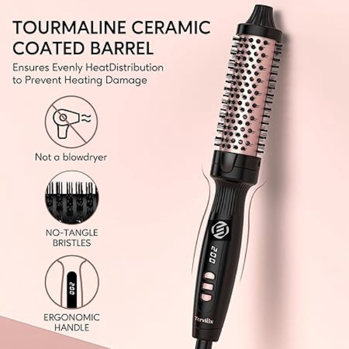 Equivera Hitte Borstel - Warmte Borstel - Hot Brush - Hitteborstel - Keramische Warmteborstel - Warmteborstel