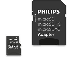 Philips FM25MP45B geheugenkaart - Micro SDXC kaart 256GB incl. adapter - Class 10 UHS-I U1