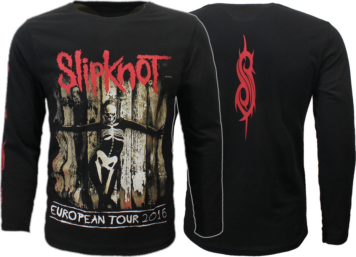 Slipknot Skeleton Flag Longsleeve T-Shirt - Officiële Merchandise - XXL