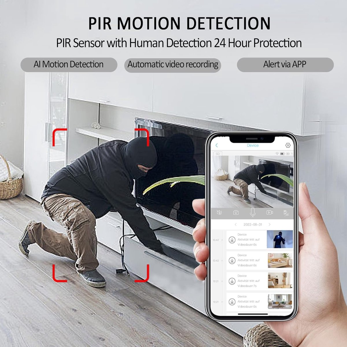 Equivera Spycam - Mini Bewakingscamera - Kleine Camera - Verborgen Camera - Spionage - Voor Thuis, Kantoor, Auto - Kerstcadeau - Sinterklaas - Sinterklaas Cadeau - Cadeau Voor Vrouw - Cadeau Voor Man - Cadeau