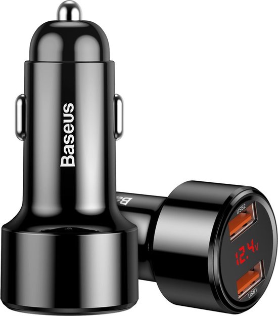 Chargeur de voiture Baseus Magic 2x USB QC 3.0 45W (Zwart)
