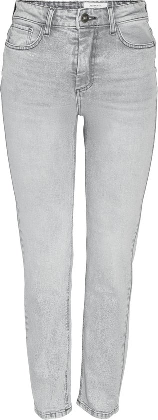 Recht gesneden grijze jeans met lichte wassing.