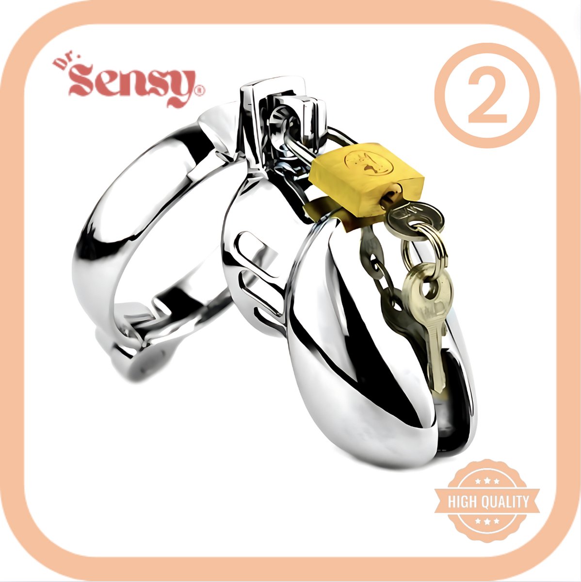 Goedkoopste Dr. Sensy Peniskooi - Nmr. 2 - Metalen Chastity Lock Peniskooi Nmr. 2 - Lock a Willy - Kuisheidsgordel - Roleplay - BDSM - SM - Incl. Slot 2 Sleutels