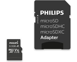 Philips MicroSDXC Card 512GB Class 10 UHS-I U1 incl. Adapter (FM51MP45B/00)
