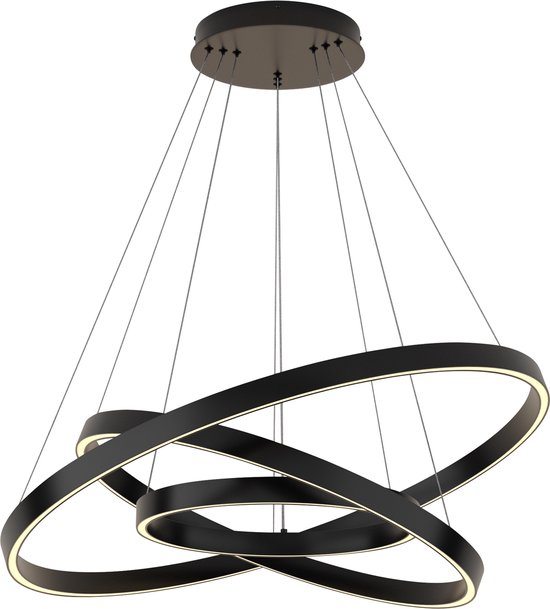 Maytoni - Lampe suspendue Rim - Zwart - Ø80