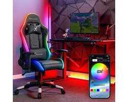 X-Rocker - Agility Junior RGB Compact eSports Gaming Chair - Black/Grey - voor junioren van 8-14 jaar