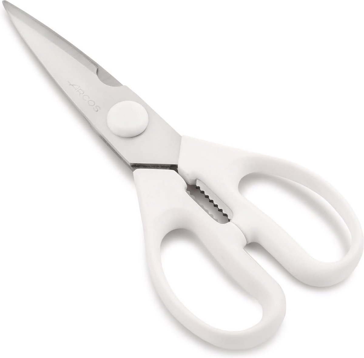 Professionele Keukenschaar van RVS met Polypropyleen Handgreep 195 mm Wit