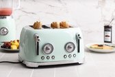Bol.com Broodrooster - Toaster - Mint - Retro - OldScool - 4 sneden brood aanbieding