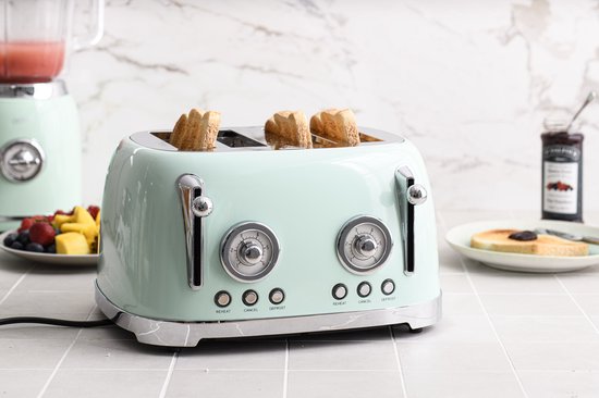 Foto: Broodrooster toaster mint retro oldscool 4 sneden brood