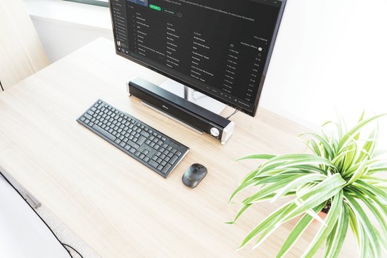 Trust Asto - PC Soundbar - PC-speaker voor onder je monitor - 3.5mm aansluiting & USB voor voeding