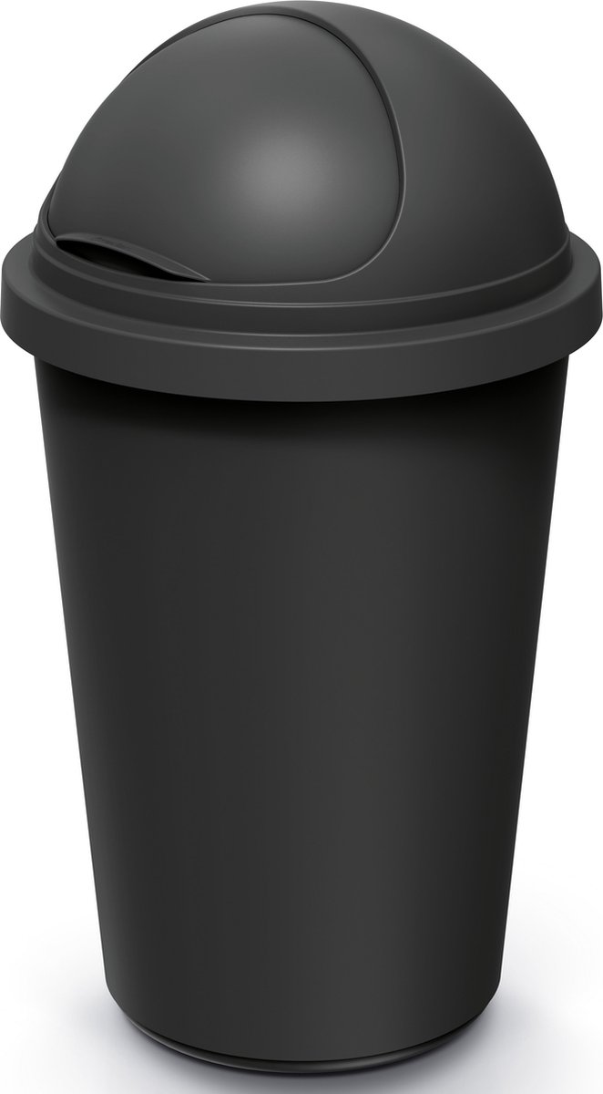 Goedkoopste KEDEN Ronde Vuilnisbak - Schuifdeksel 50l 70x40cm - Zwart