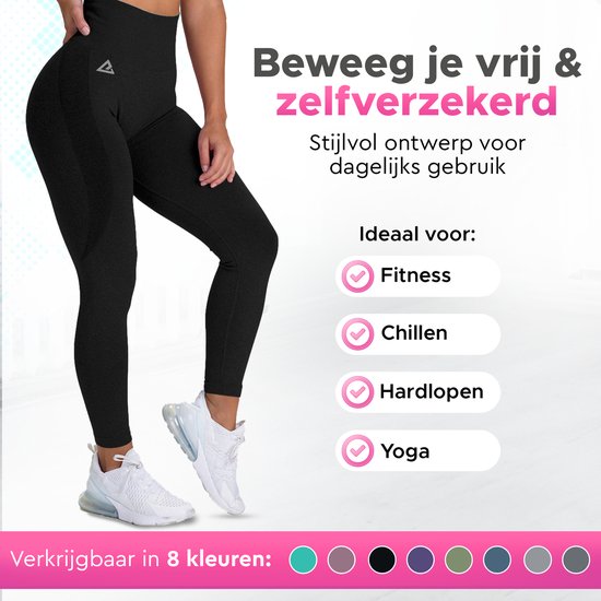 Mewave | Legging de sport noir | Femmes | Pantalon de sport | Vêtements de sport | Jambières de yoga | Pantalon de course à pied | TIC Tac | Fitness | Taille L