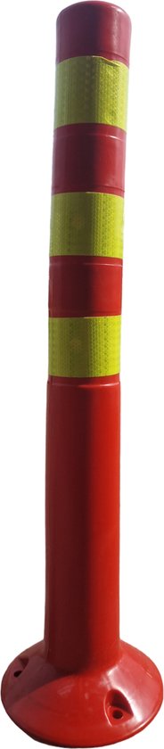 Poteau de barrière flexible Mexxo avec base - 75 cm de hauteur - Incl. 3 forages