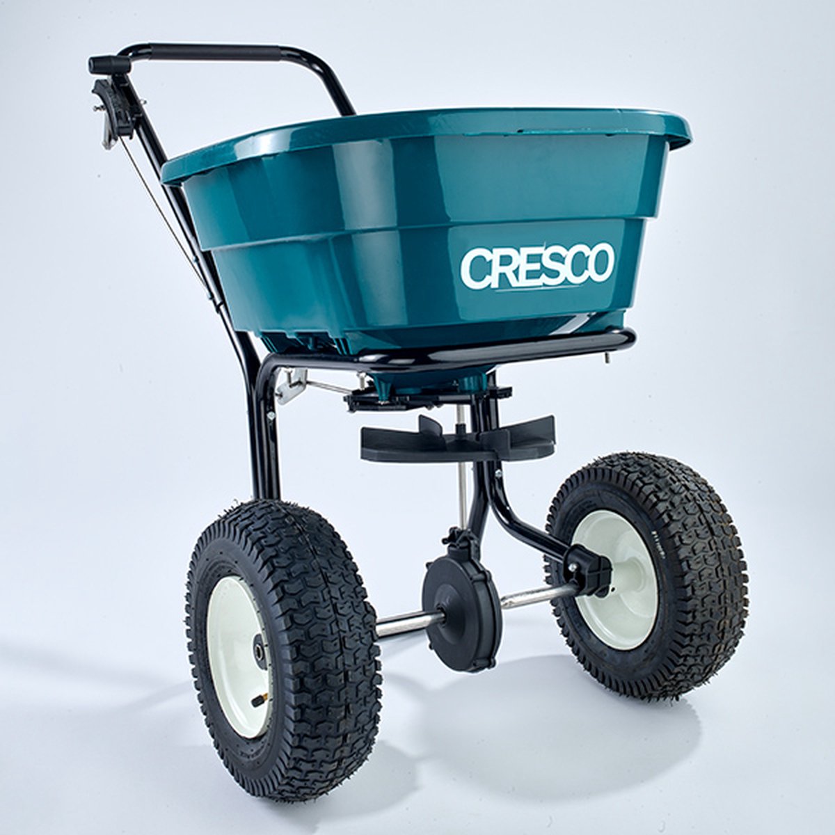 Bol.com Strooiwagen voor zout en kunstmest 25 liter | Voor strooizout - Kunstmest - Zaad- PVC zoutbak Strooikar aanbieding
