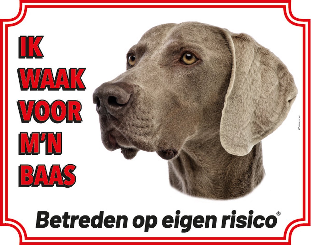 Bol.com Weimaraner Waakbord - Ik waak voor mijn baas aanbieding