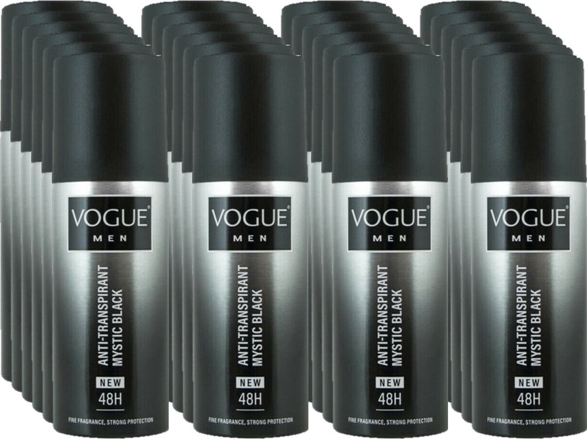 Vogue Deo Spray Mystic Black Voordeelverpakking 24 x 150 ml