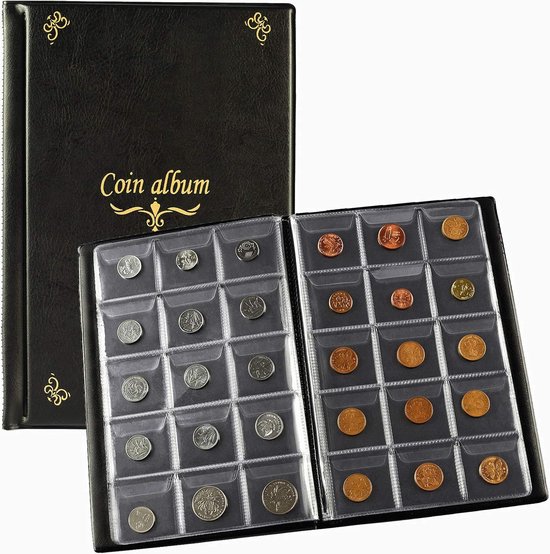 Muntcollectie boekhouder, 200 zakken munten verzamelen album & 30 hoezen papier geld display opbergdoos munthouder muntenhouder voor munten geld collectie benodigdheden