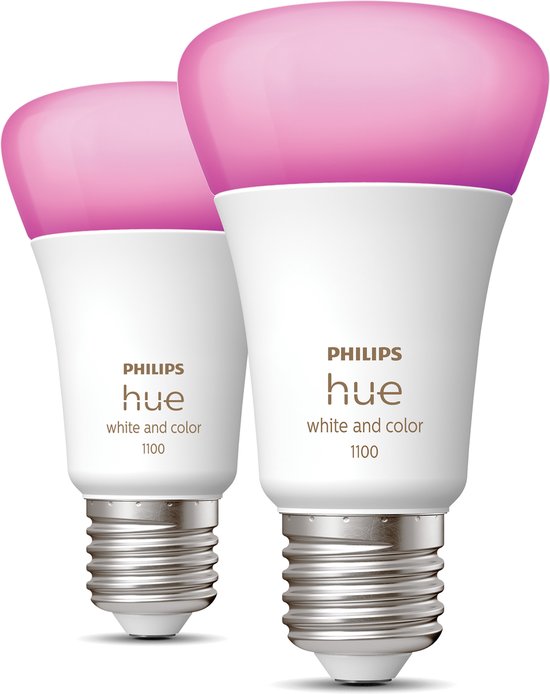 Philips Hue standaardlamp - wit en gekleurd - 2-pack - E27