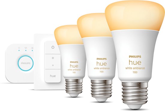 Philips Hue Startersset Wit en Gekleurd Licht E27 1100 Lumen