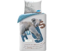 Animal Planet Dekbedovertrek Koala - Eenpersoons - 140 x 200 / 70 x 90 cm - Katoen